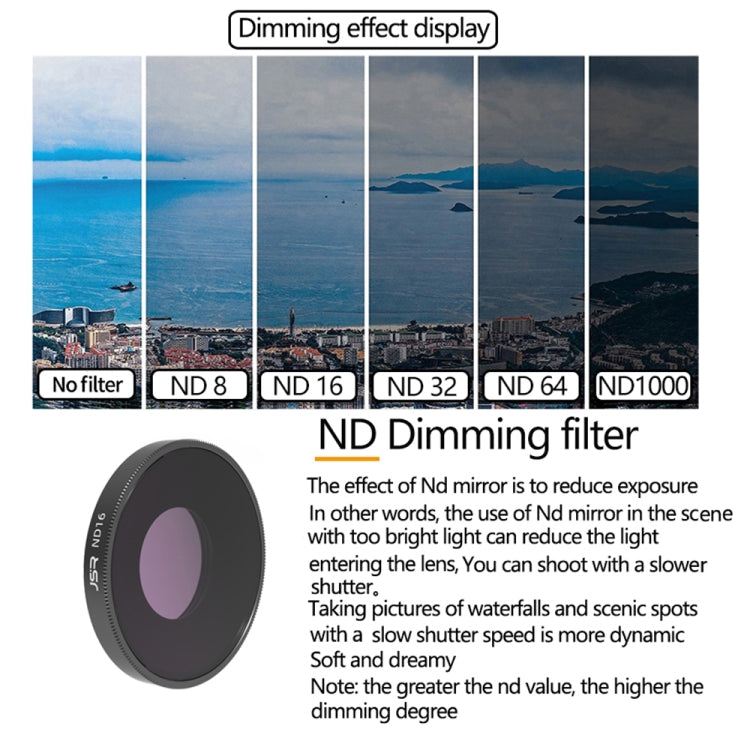 JSR LS ND64 Lens Filter For DJI Osmo Action 3