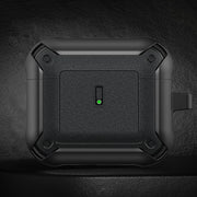 For AirPods 3 Sliding Buckle Wireless Earphone Protective Case with Hook(Black)