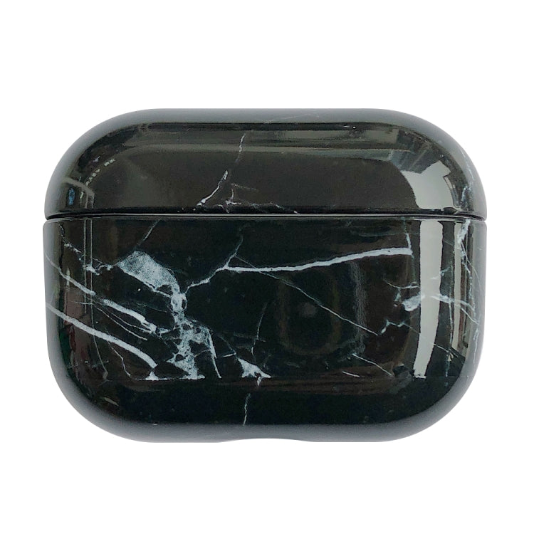 For AirPods Pro 2 Marble Pattern Wireless Earphone Protective Case(Black Blue)
