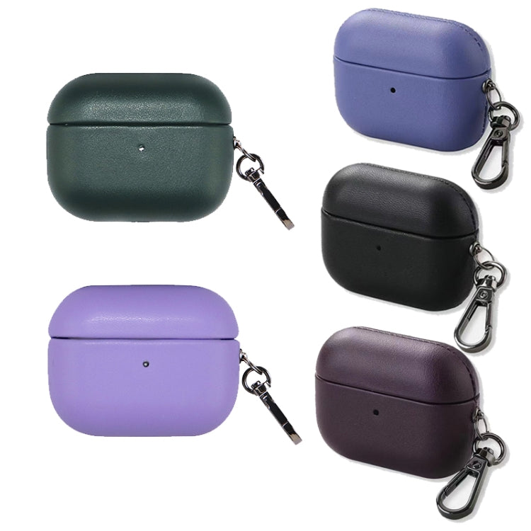 For Apple AirPods 3 PU Leather Wireless Bluetooth Earphone Protective Case(Black)