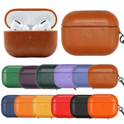 For Apple AirPods Pro PU Leather Wireless Bluetooth Earphone Protective Case(Dark Green)