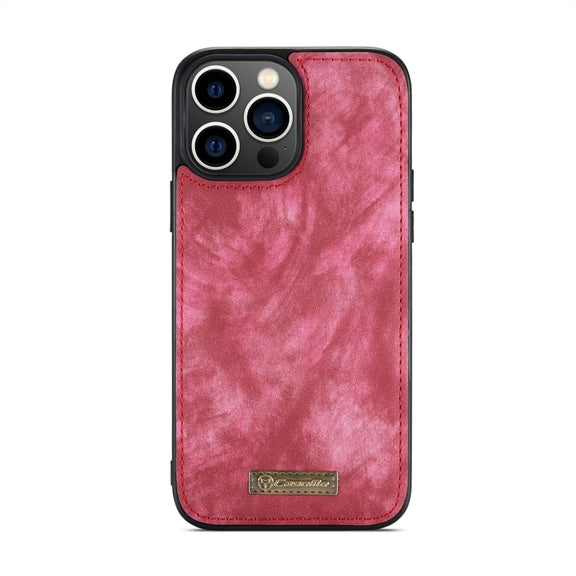 For iPhone 14 Pro Max CaseMe 008 Detachable Multifunctional Leather Phone Case(Red)