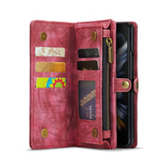 For Samsung Galaxy Z Fold4 CaseMe 008 Detachable Multifunctional Leather Phone Case(Red)