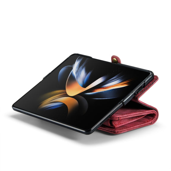For Samsung Galaxy Z Fold4 CaseMe 008 Detachable Multifunctional Leather Phone Case(Red)