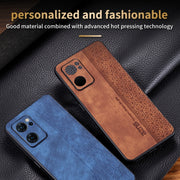 For OPPO Reno7 5G AZNS 3D Embossed Skin Feel Phone Case(Black)