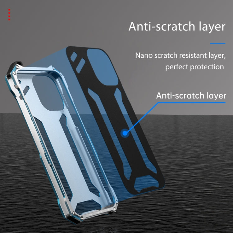 For iPhone 14 Plus R-JUST RJ17 Shockproof Armor Metal Phone Case(Black)