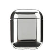 For AirPods 1/2 Split Electroplating TPU Earphone Protective Case with Hook(Silver) - For AirPods 1/2 by PMC Jewellery | Online Shopping South Africa | PMC Jewellery | Buy Now Pay Later Mobicred