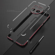 For Huawei Mate 50 Pro LK Aurora Metal Phone Frame with Lens Cover(Black Purple)