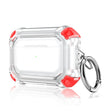 For AirPods Pro 2 Dual-color PC Shockproof Earphone Case with Hook(Red) - For AirPods Pro 2 by PMC Jewellery | Online Shopping South Africa | PMC Jewellery | Buy Now Pay Later Mobicred