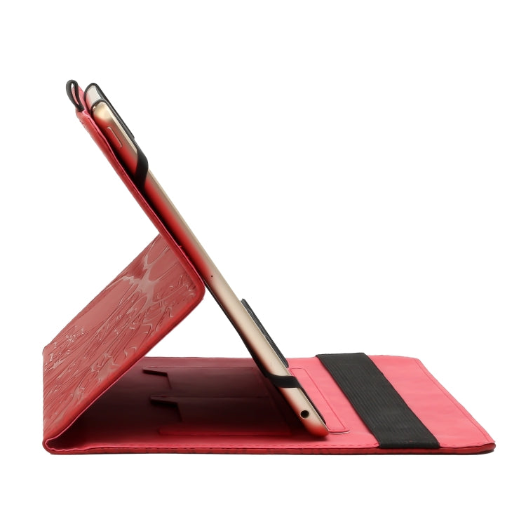For 8 inch Life Tree Pattern Flip Universal Leather Tablet Case(Red)