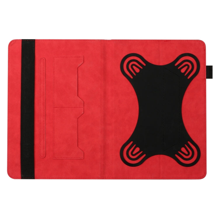 For 8 inch Life Tree Pattern Flip Universal Leather Tablet Case(Red)