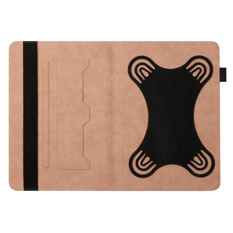 For 8 inch Life Tree Pattern Flip Universal Leather Tablet Case(Rose Gold)