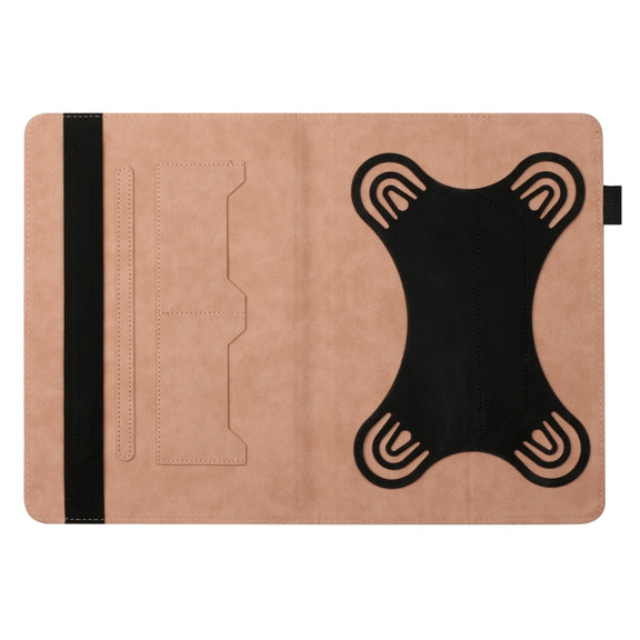 For 8 inch Life Tree Pattern Flip Universal Leather Tablet Case(Rose Gold)