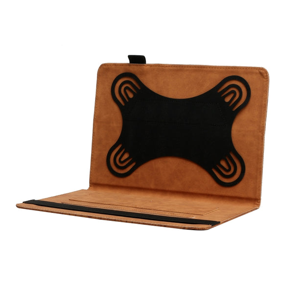For 8 inch Life Tree Pattern Flip Universal Leather Tablet Case(Brown)