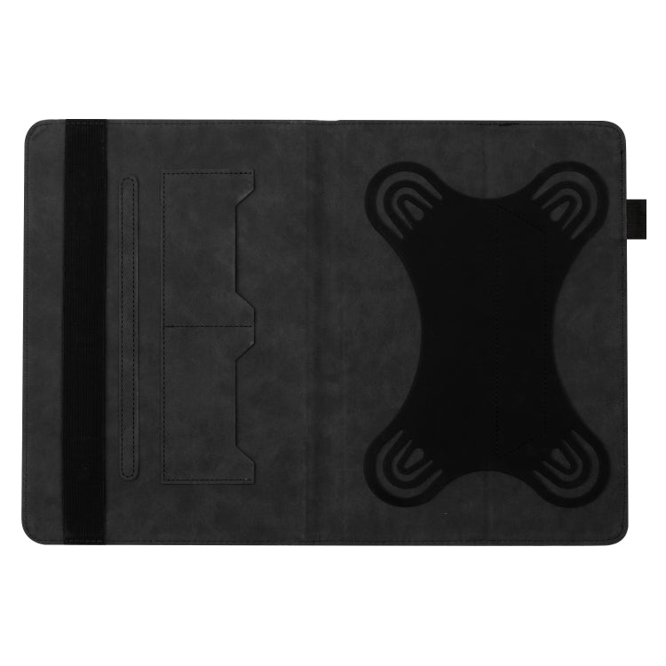 For 10 inch Life Tree Pattern Flip Universal Leather Tablet Case(Black)