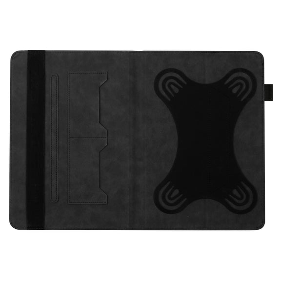 For 10 inch Life Tree Pattern Flip Universal Leather Tablet Case(Black)