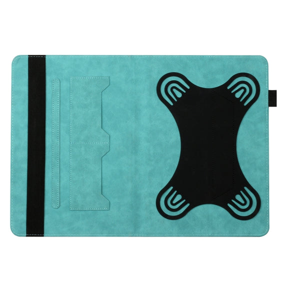 For 10 inch Life Tree Pattern Flip Universal Leather Tablet Case(Blue)