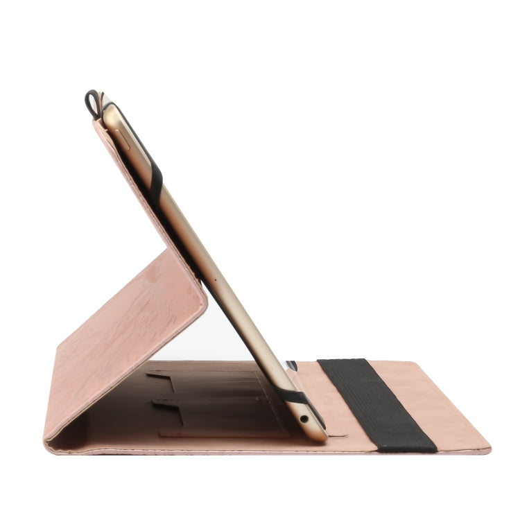 For 10 inch Life Tree Pattern Flip Universal Leather Tablet Case(Rose Gold)