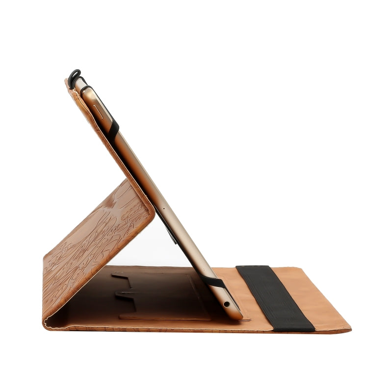 For 10 inch Life Tree Pattern Flip Universal Leather Tablet Case(Brown)