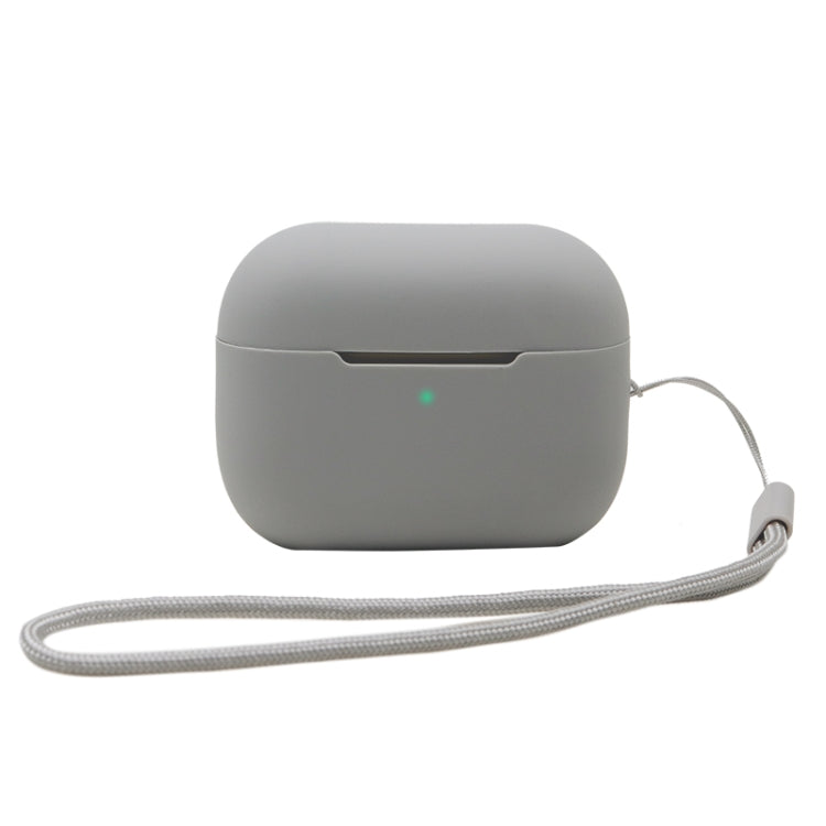 For AirPods Pro 2 2.0mm Solid Color Silicone Protective Cover(Grey)