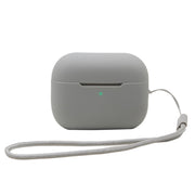 For AirPods Pro 2 2.0mm Solid Color Silicone Protective Cover(Grey)