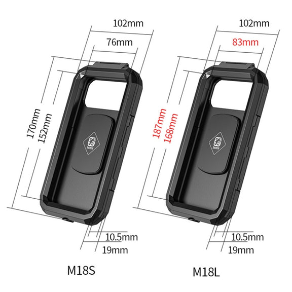 Kewig M18L-QD Motorcycle / Bicycle Water-resistant Quick Release Mobile Phone Holder
