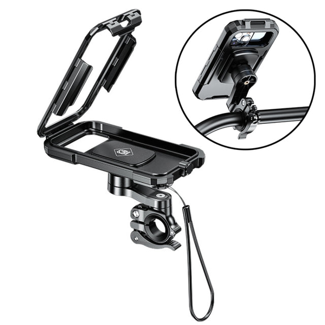 Kewig M18L-QD Motorcycle / Bicycle Water-resistant Quick Release Mobile Phone Holder