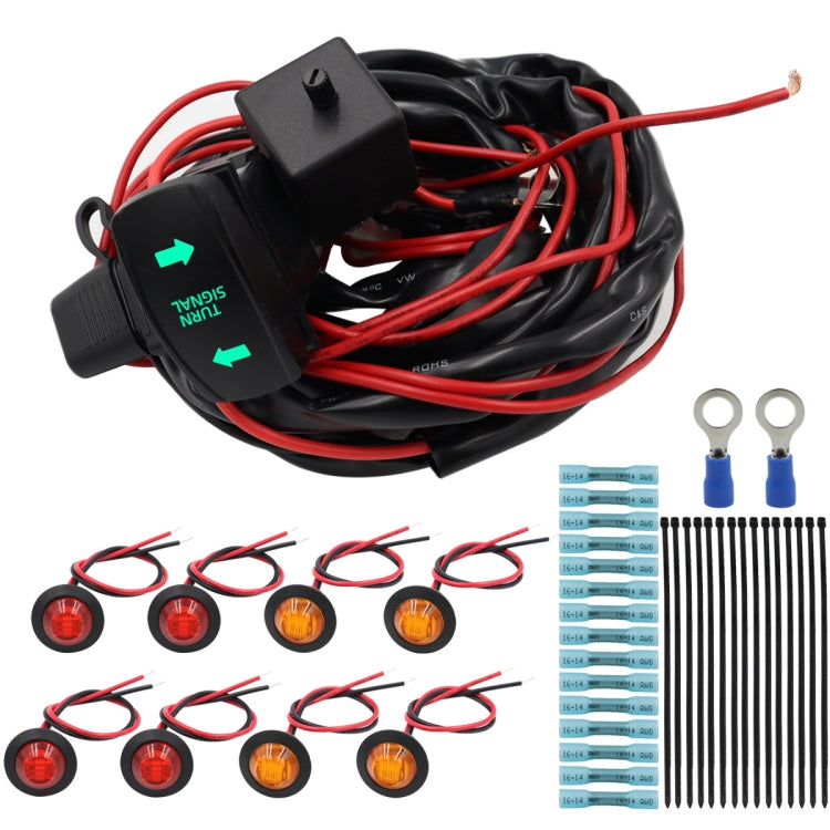 For UTV / ATU Car Turn Signal Light Toggle Switch Turn Signal Kit, Style:Vertical Green Turn Switch