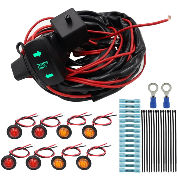 For UTV / ATU Car Turn Signal Light Toggle Switch Turn Signal Kit, Style:Vertical Green Turn Switch