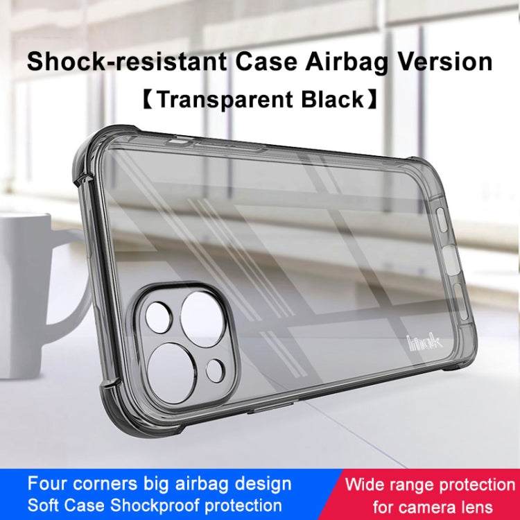 For iPhone 14 Plus imak Shockproof Airbag TPU Phone Case(Transparent Black)