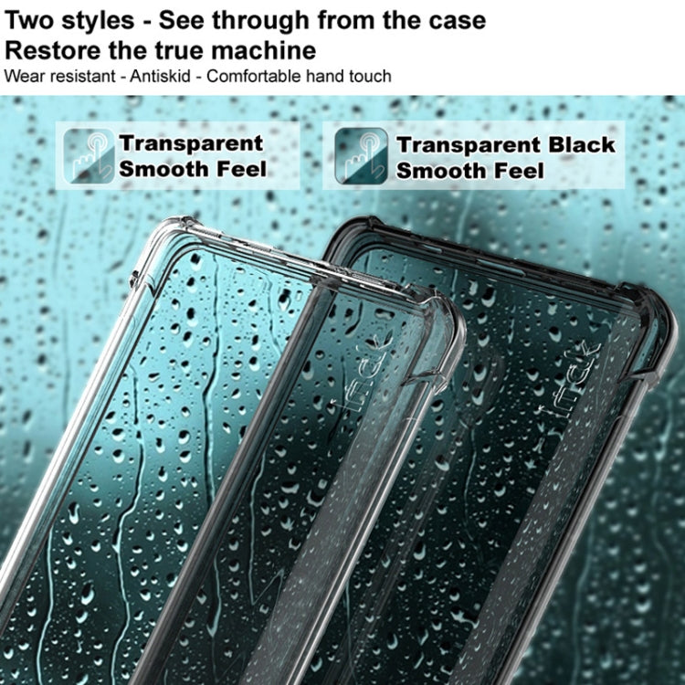 For iPhone 14 Plus imak Shockproof Airbag TPU Phone Case(Transparent Black)