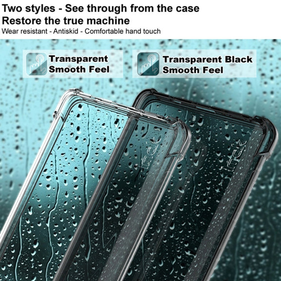 For iPhone 14 Plus imak Shockproof Airbag TPU Phone Case(Transparent Black)