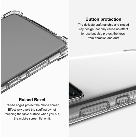 For iPhone 14 Plus imak Shockproof Airbag TPU Phone Case(Transparent Black)