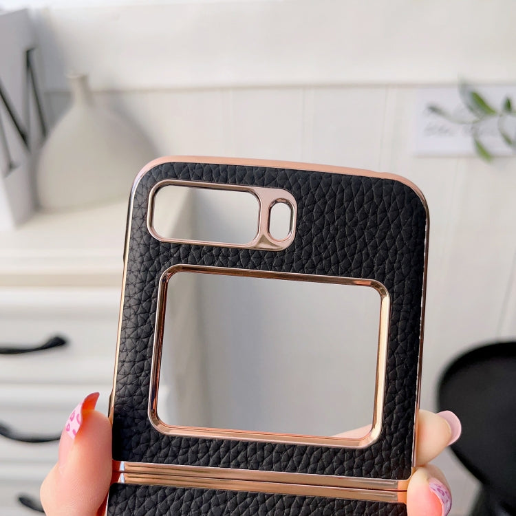 For Motorola Moto Razr 2022 Star Series Nano Electroplating PU Phone Case(Forest Green)