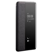 For Huawei P40 Pro QIALINO Puda Texture Side Window View Leather Phone Case(Black)