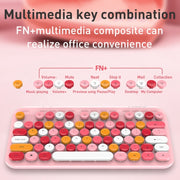 FOREV FFVWI9 Mixed Color Portable 2.4G Wireless Keyboard Mouse Set(Green)