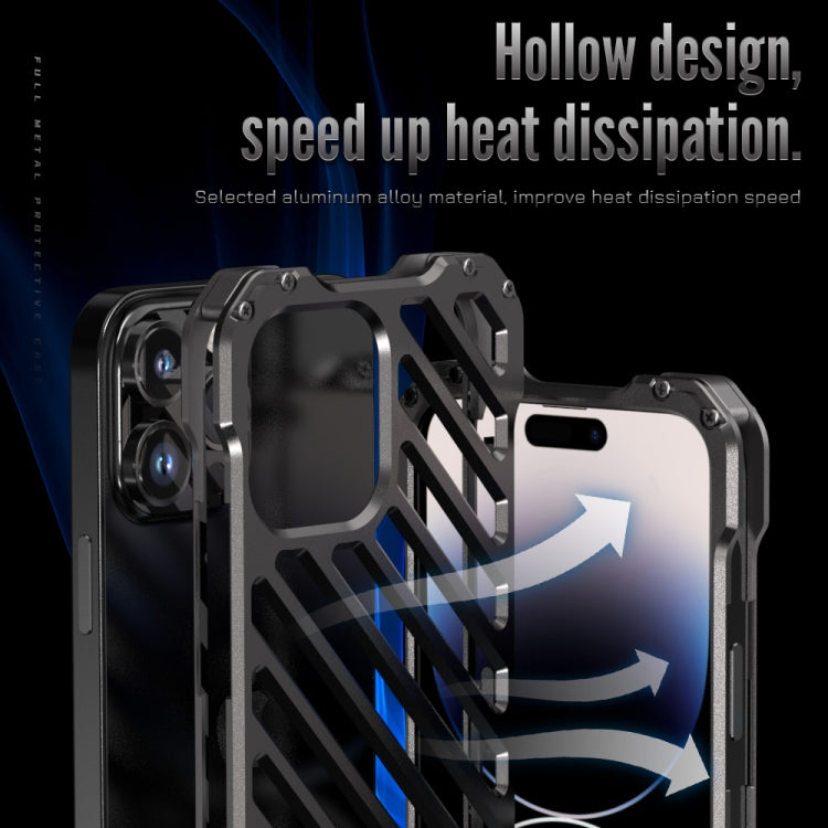 For iPhone 14 R-JUST Breathable Armor Phone Case(Silver Grey)