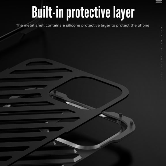For iPhone 14 Plus R-JUST Breathable Armor Phone Case(Silver Grey)