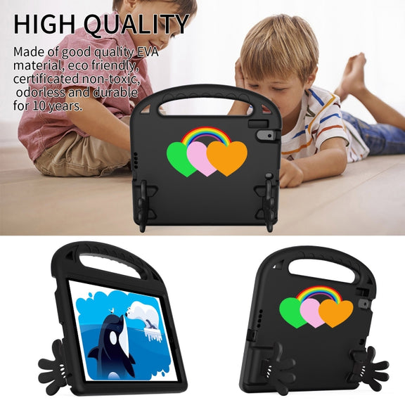 For Huawei MediaPad T5 10 Love Small Palm Holder EVA Tablet Case(Black)