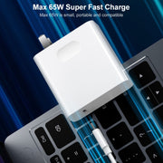 For Huawei Laptops Power Adapter, Style:65W Charger + 2m Fast Charging Cable