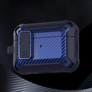 For AirPods Pro 2 Bumblebee Carbon Fiber Earphone Protective Case(Blue)