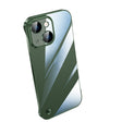 For iPhone 14 Electroplating Frameless Clear PC Phone Case(Green) - iPhone 14 Cases by PMC TechLife | Online Shopping South Africa | PMC TechLife | Buy Now Pay Later Mobicred