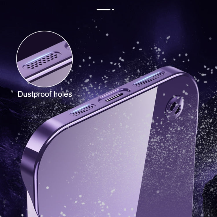 For iPhone 14 Electroplating Frameless Clear PC Phone Case(Transparent)