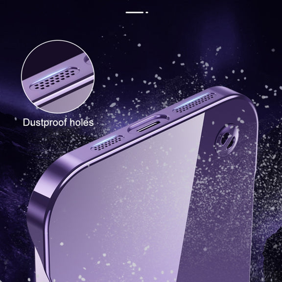 For iPhone 14 Electroplating Frameless Clear PC Phone Case(Transparent)