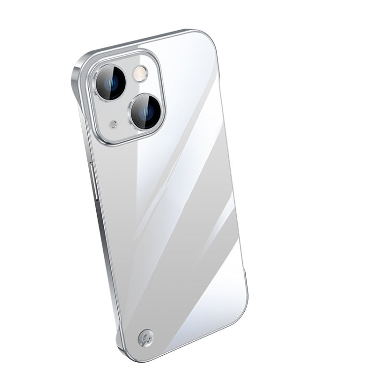 For iPhone 14 Plus Electroplating Frameless Clear PC Phone Case(Transparent)