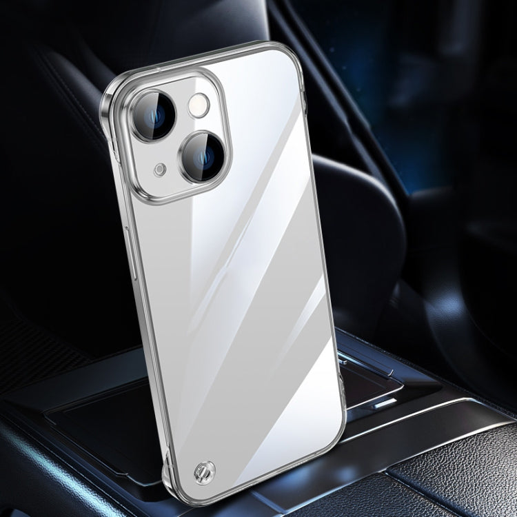 For iPhone 14 Plus Electroplating Frameless Clear PC Phone Case(Transparent)