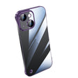 For iPhone 14 Plus Electroplating Frameless Clear PC Phone Case(Purple) - iPhone 14 Plus Cases by PMC TechLife | Online Shopping South Africa | PMC TechLife | Buy Now Pay Later Mobicred