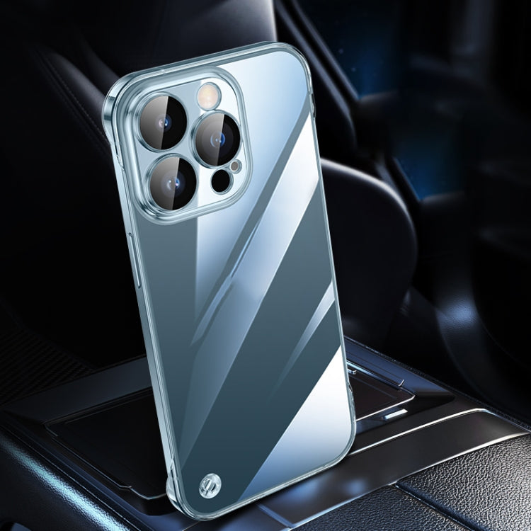 For iPhone 14 Pro Electroplating Frameless Clear PC Phone Case(Transparent)