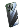 For iPhone 14 Pro Max Electroplating Frameless Clear PC Phone Case(Green) - iPhone 14 Pro Max Cases by PMC TechLife | Online Shopping South Africa | PMC TechLife | Buy Now Pay Later Mobicred