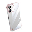 For iPhone 12 Electroplating Frameless Clear PC Phone Case(Pink) - iPhone 12 / 12 Pro Cases by PMC TechLife | Online Shopping South Africa | PMC TechLife | Buy Now Pay Later Mobicred